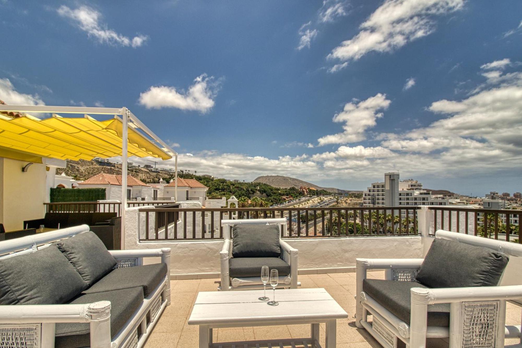 Penthouse Sea View Jacuzzy Terrace & Pool Apartment Playa Feñabe Exterior foto
