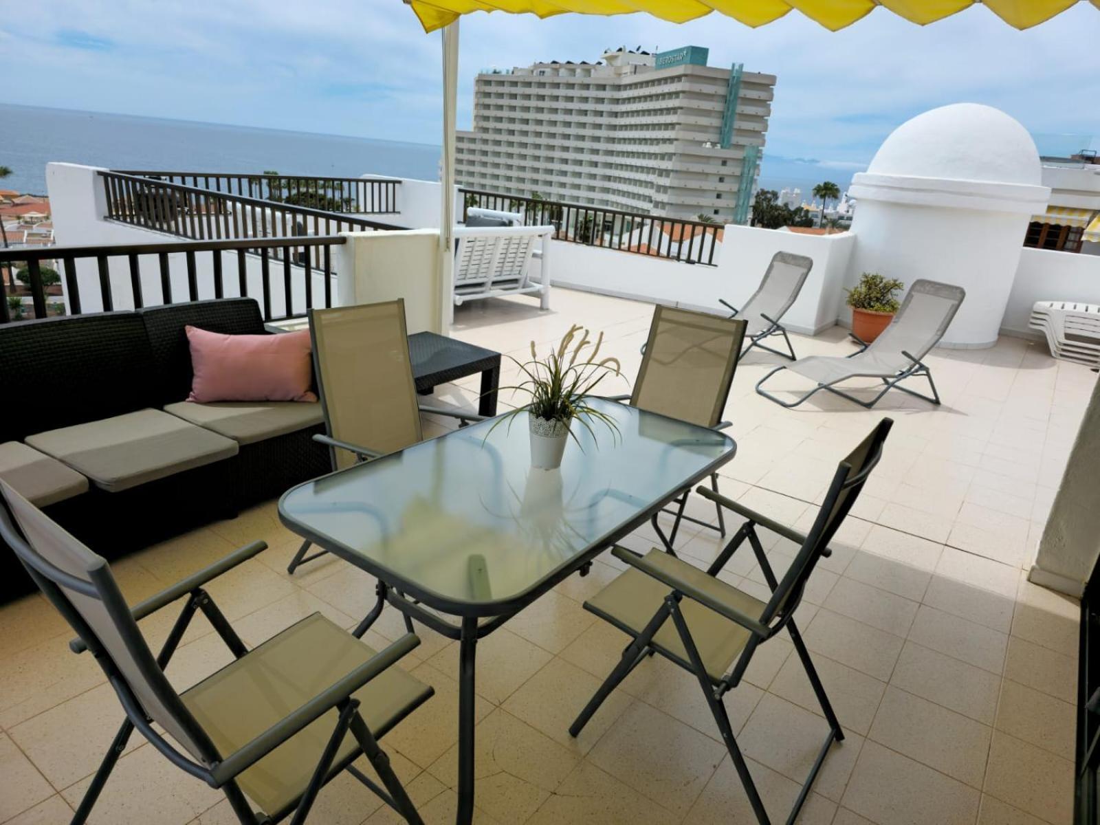 Penthouse Sea View Jacuzzy Terrace & Pool Apartment Playa Feñabe Exterior foto