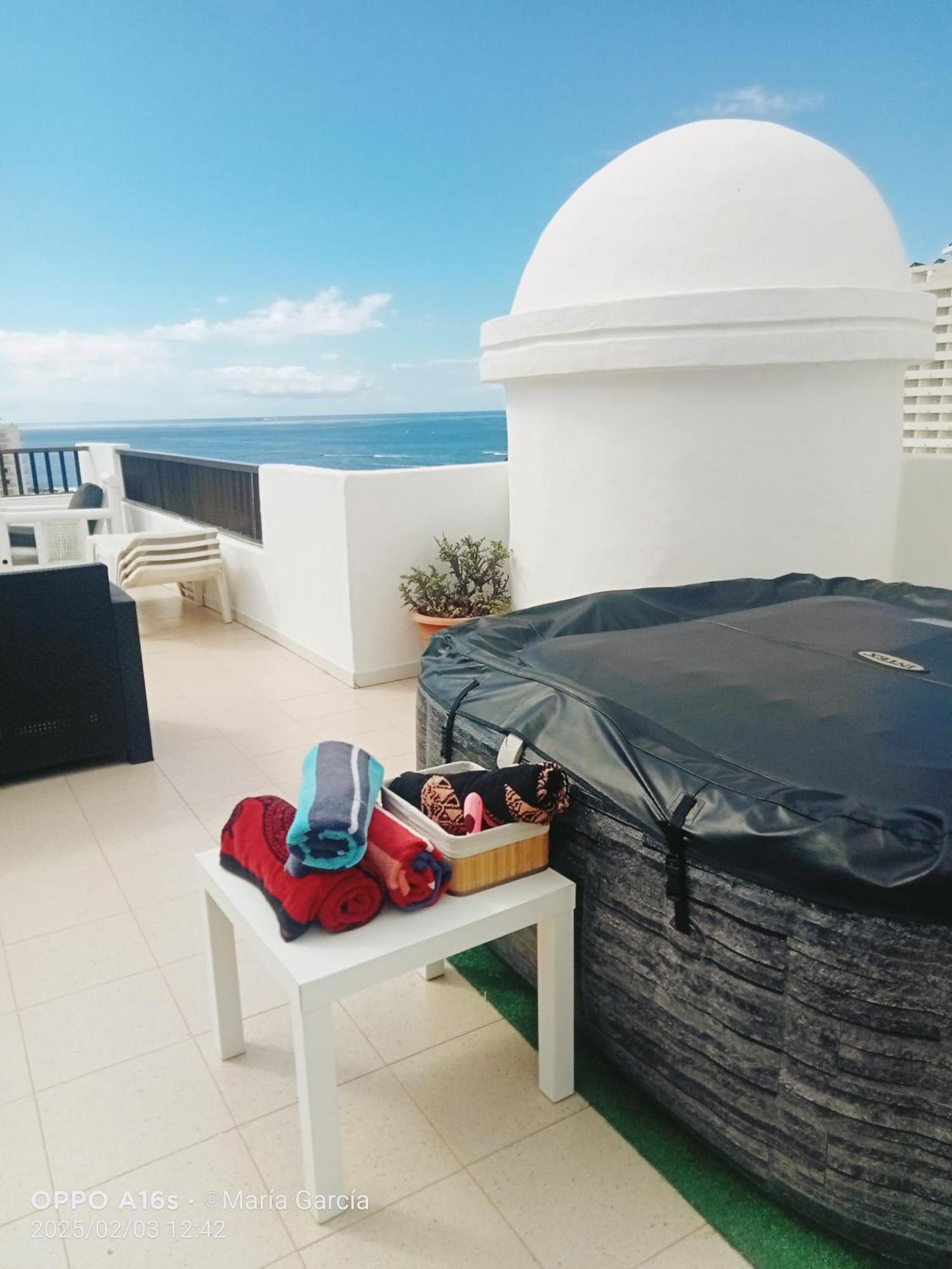 Penthouse Sea View Jacuzzy Terrace & Pool Apartment Playa Feñabe Exterior foto