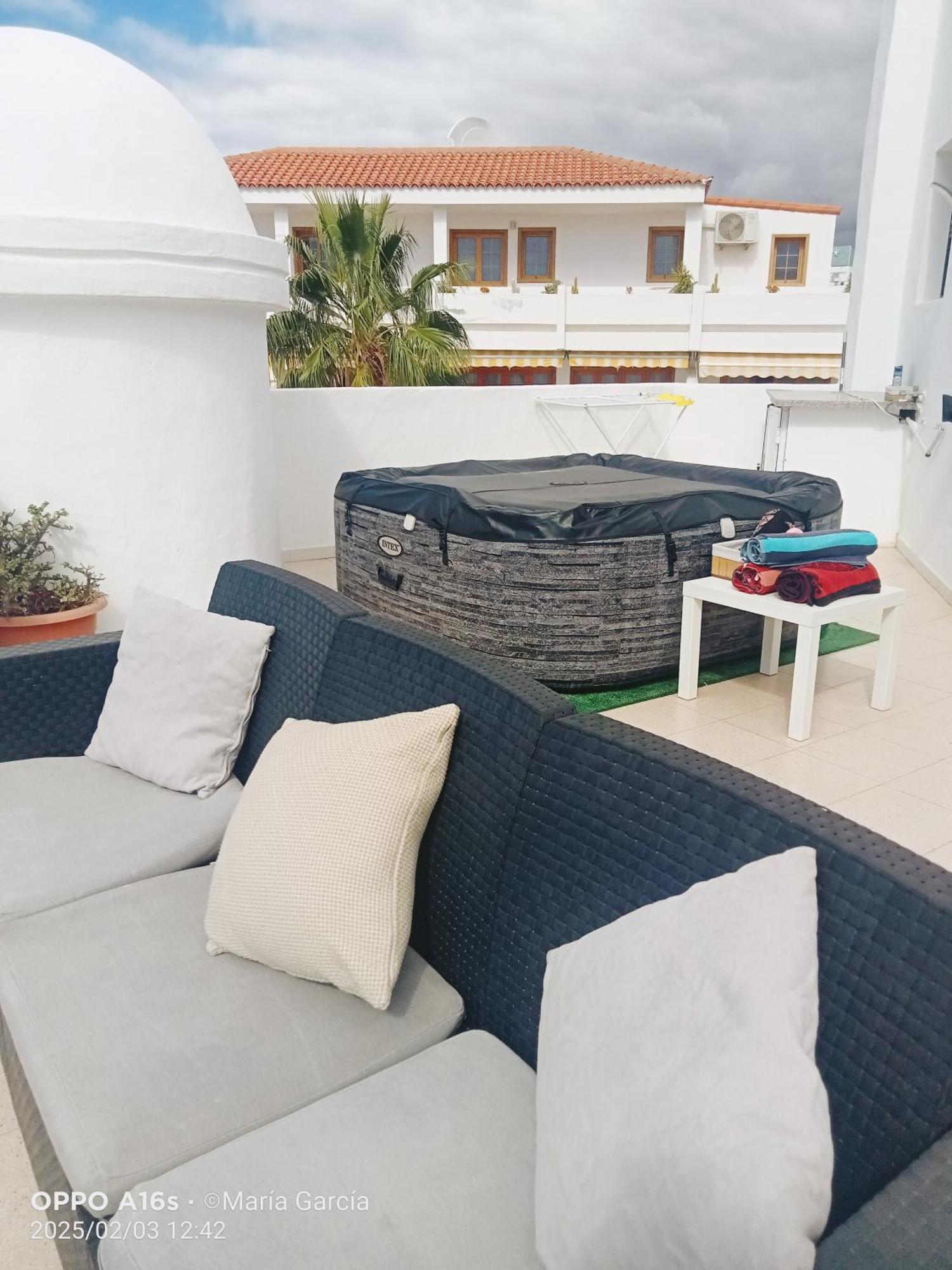 Penthouse Sea View Jacuzzy Terrace & Pool Apartment Playa Feñabe Exterior foto